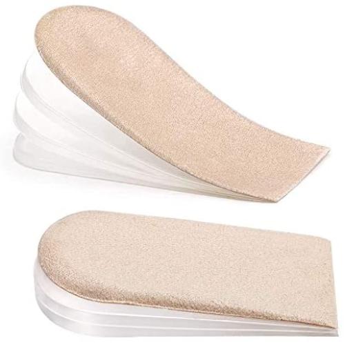 Sumifun Heel Lift Inserts, 1/4'' to 1'' Gel Shoe Heels Inserts for Women, Adjustable Orthopedic Heel Pads for Heel Pain and Leg Length Discrepancies, Heel Cups 1/4'' 1/2'' 3/4'' (1 Pairs)
