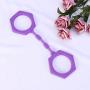 LUOEM Adults Silicone Restraint Handcuffs Role Play Bondage Handcuffs Adult Bondage Pleasure Toy (Purple)