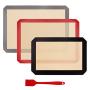 Silicone Baking Mat Set of 4, Half Sheets Cooking Macaron Pastry Mats, Non-Stick Large Liner 11 5/8 ×16 1/2