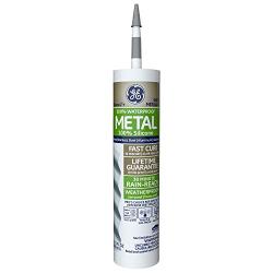 GE GE5050 Silicone 2+ Metal Sealant Caulk, 10.1oz, Metallic Grey