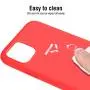 TOZO for iPhone 11 Case 6.1 Inch (2019) Liquid Silicone Gel Rubber Shockproof Shell Ultra-Thin [Slim Fit] Soft 4 Side Full Protection Cover for iPhone 11 with [Red]