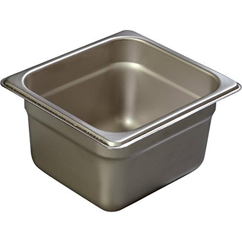Carlisle 608164 DuraPan Heavy Gauge Stainless Steel Sixth-Size Steam Table Food Pan, 4&quot Deep