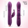 Primium Rabbit Vibrator with Rotating Shaft, Luvkis Sophia Bunny Clitoral G-Spot Stimulator, Waterproof Rotating Beads Realistic Dildo Sex Toy for Women and Couple Play