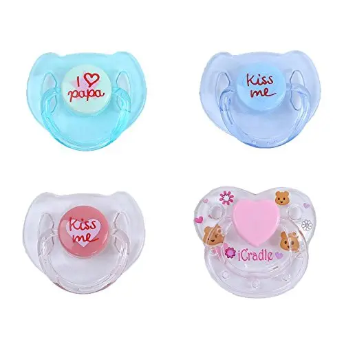 Pinky Reborn Doll Supplies 4pcs Magnet Pacifier Reborns Baby Dolls Accessories Dummy Reborn Dolls ONLY