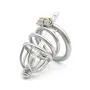 FeiGu Male Stainless Steel Chastity Cage with Catheter Device Fetish Erotic Sex Toys for Men 132 (cage with 45mm Ring)