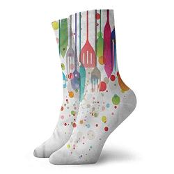 Pattern Socks,Socks Colorful Hexagons X Shapes Chevron