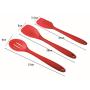 New Design Kitchenware Silicone Heat Resistant Kitchen Cooking Utensils Non Stick Baking Tool Cooking Tool Sets Cookware Set,Red 10PCS