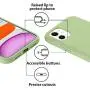 Caka Silicone Case for iPhone 11 Liquid Silicone Case Soft Protective Shockproof Microfiber Lining Gel Rubber Anti Scratch Case for iPhone 11 (6.1 inch)(2019 Release)(Matcha Green)