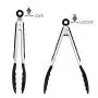 Hli-SHJHsmu 2PCS Silicone Tongs Kitchen Premium Silicone Kitchen Tongs Set 9-Inch 12-Inch Tongs BBQ Cooking Tool Kitchenware