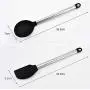 TOVE Set of 8 Silicone Non-Toxic Kitchenware Kitchen Utensils Non-Stick Series (8-Piece Stainless Steel Handles)