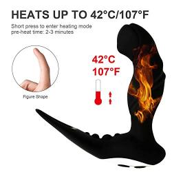 Amoris Heated Silicone Prostate Massager Vibrating Sex Toy, Male P Spot Stimulator, FDA Approved, IPX 6 Waterproof Rating with Multiple Modes & Intensities