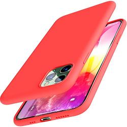 TOZO for iPhone 11 Pro Case 5.8 Inch (2019) Liquid Silicone Gel Rubber Shockproof Shell Ultra-Thin [Slim Fit] Soft 4 Side Full Protection Cover for iPhone 11 Pro with [Red]