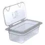 Carlisle 3066107 StorPlus Third Size Food Pan, Polycarbonate, 4" Deep, Clear