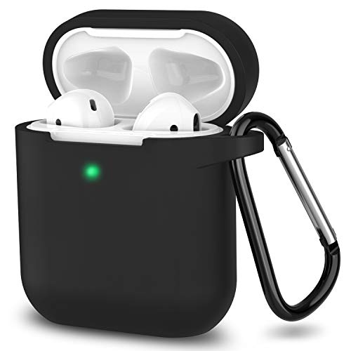 Newest 2019 AirPods Case, Full Protective Silicone AirPods Accessories Cover Compatible with Apple AirPods Wireless and Wired Charging Case(Front LED Visible)