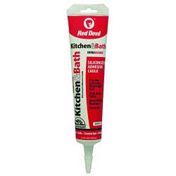 Red Devil 040520 Kitchen & Bath Siliconized Acrylic Caulk, Almond, 5.5-Ounce