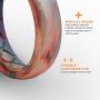 Groove Life - Silicone Ring for Men and Women Wedding Rubber Band with Lifetime Coverage, Breathable Grooves, Comfort Fit, and Durability - Thin Aspire