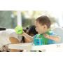 Tommee Tippee Roll n Go Baby Pouch Drip Catcher Baby Bib, 7+ Months - Blue and Green, 4 Pack