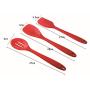Carriemeow Silicone Kitchenware 10 Piece Non-stick Pan Set Eco-friendly Kitchen Tools Baking Utensils (Color : Red)