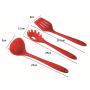New Design Kitchenware Silicone Heat Resistant Kitchen Cooking Utensils Non Stick Baking Tool Cooking Tool Sets Cookware Set,Red 10PCS
