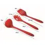 New Design Kitchenware Silicone Heat Resistant Kitchen Cooking Utensils Non Stick Baking Tool Cooking Tool Sets Cookware Set,Red 10PCS