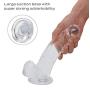 8 Inch Crystal Transparent Pen?s Soft Silicone Flexible Hands-Free Massage Toys