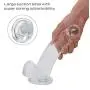 8 Inch Crystal Transparent Pen?s Soft Silicone Flexible Hands-Free Massage Toys