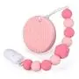 Baby Teething Toys BPA Free Silicone Teether Chew Egg with Pacifier Clip Cute and Effective Pain Relief Pink Cookie for Stylish Girl