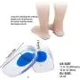 Silicone Gel Heel Cups,Silica Orthotic Gel Pads Cushions Insole for Plantar Fasciitis,Bone Spurs Pain Relief, Sore Heel Pain, Achilles Pain and Foot Care (1 Pair)