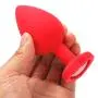 Ronri Anal Sex Trainer, Silicone Heart Shaped Jeweled Butt Plugs, Anal Sexy Toys Kit for Starter Beginner Men Women Couples (Black, S#)