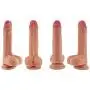 The Quarterback by FUKENA - Realistic Dual Density Silicone Dildo, 5.5 Inches Insertable (Light Skin with Colored Glans)