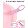 Shcasa Anus Training Expander? Butt Plug Beginners for Male, 2 Size Soft Silicone Finger Anal Plug (Pink)