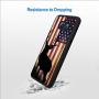 Samsung Galaxy S6 Case with American Flag Pattern Whimsical Design Bumper Black Soft TPU and PC Protection Anti-Slippery &Fingerprint Case for Samsung Galaxy S6