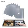 Gas Range Protectors, Cooking Temperature Resistance Protection Clean Mat Accessories, Reusable, Non-Stick, Liners for Kitchen/Cooking,Gray