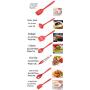 Kitchen Utensils Silicone Heat Resistant Cooking Utensil Non-Stick Set 10 Piece Cooking Set Kitchen Tools Turner, Whisk, Spoon,Brush,spatula, Ladle Slotted turner Tongs Pasta Fork(Black)