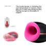 Sillther Male Masturbators Sex Toys with 7 Pulse Vibrators and Intelligent Heating(40℃), Masturbation Cup Oral Sex Vibration-Black