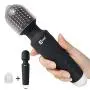 CNHIDEE Massager Personal Handheld Women Cellulite Massage Mini Therapy Tool kneading Neck Back Head Foot Wand Cordless Magic Waterproof Multi Speed 20X Rechargeable Silicone (Black)