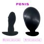 Silicone Inflatable Amal Plug - Body-Safe Medical Waterproof Butte Expand Six Toy Amus for Men WomenBeginners