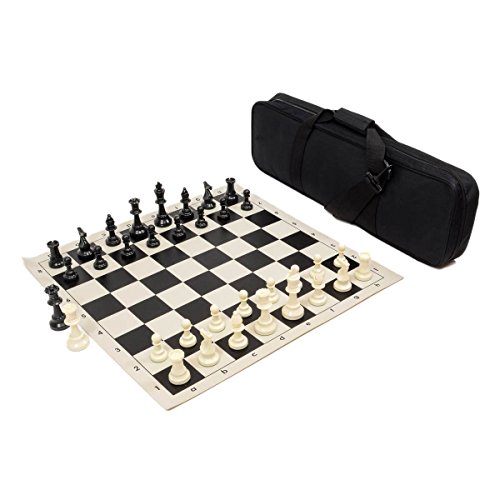 Heavy Tournament Triple Weighted Chess Set Combo - Black