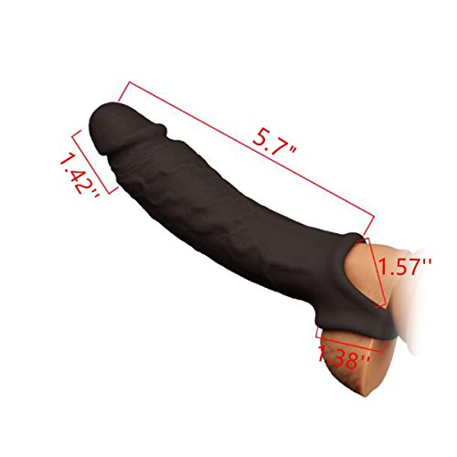 Silicone penile Condom Expander expands Male Chastity Toys Lengthen Cock Sleeves Dick Socks Reusable Condoms Q4