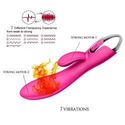 Sexovibe 2019 Wonderful Gift Full Silicone Massager Toy 7 Frequency Wand Vǐbrantor for Women Cordless Rechargeable Rabbit Stick 100% Secret Packing