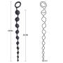 Cob Silicone Anal Beads Body Safe Butt Plug with Beads Sex Toy for Anal Players 13.9&quot (Black)
