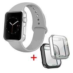 iGK Sport Band Compatible with Apple Watch 38mm 40mm 42mm 44mm, Soft Silicone Sport Strap Replacement Bands for iWatch Apple Watch Series 5, Series 4, Series 3, Series 2, Series 1