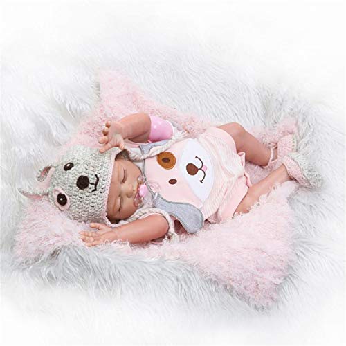 Zero Pam Reborn Baby Doll 20 Inch Handmade Lifelike Baby Girl Doll Reborn Toddler Doll Gift Sets,Full Body Silicone Girl Doll, Birthday Gift