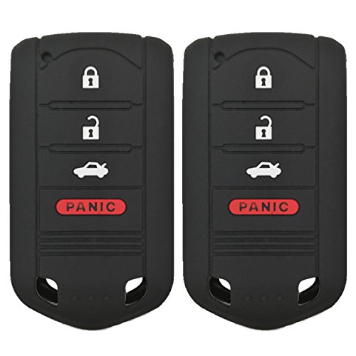 Coolbestda 2Pcs 4Buttons Keyless Entry Remote Fob Case Skin Cover Protector for Acura MDX TL TLX ZDX RDX TSX RL ZD IL M3N5WY8145 (Not fit ENGINE HOLD FOB)