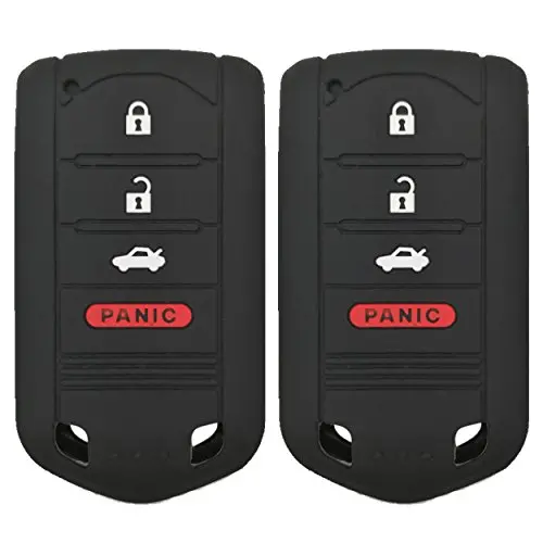 Coolbestda 2Pcs 4Buttons Keyless Entry Remote Fob Case Skin Cover Protector for Acura MDX TL TLX ZDX RDX TSX RL ZD IL M3N5WY8145 (Not fit ENGINE HOLD FOB)