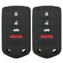 Coolbestda 2Pcs 4Buttons Keyless Entry Remote Fob Case Skin Cover Protector for Acura MDX TL TLX ZDX RDX TSX RL ZD IL M3N5WY8145 (Not fit ENGINE HOLD FOB)