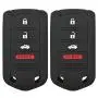 Coolbestda 2Pcs 4Buttons Keyless Entry Remote Fob Case Skin Cover Protector for Acura MDX TL TLX ZDX RDX TSX RL ZD IL M3N5WY8145 (Not fit ENGINE HOLD FOB)