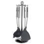 HUShjsd Silicone Kitchenware Set 4, Non-stick Special Household Kitchen Cooking Shovel Spatula Set, With Shelf，spatulas Silicone Heat Resistant