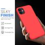 MoKo Compatible with iPhone 11 Case, Shockproof Slim Fit Liquid Silicone Gel Rubber Protective Case Soft Touch Back Cover Fit Apple iPhone 11 6.1 inch 2019 - Red