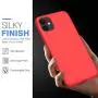 MoKo Compatible with iPhone 11 Case, Shockproof Slim Fit Liquid Silicone Gel Rubber Protective Case Soft Touch Back Cover Fit Apple iPhone 11 6.1 inch 2019 - Red